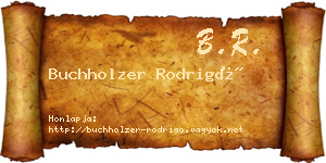 Buchholzer Rodrigó névjegykártya